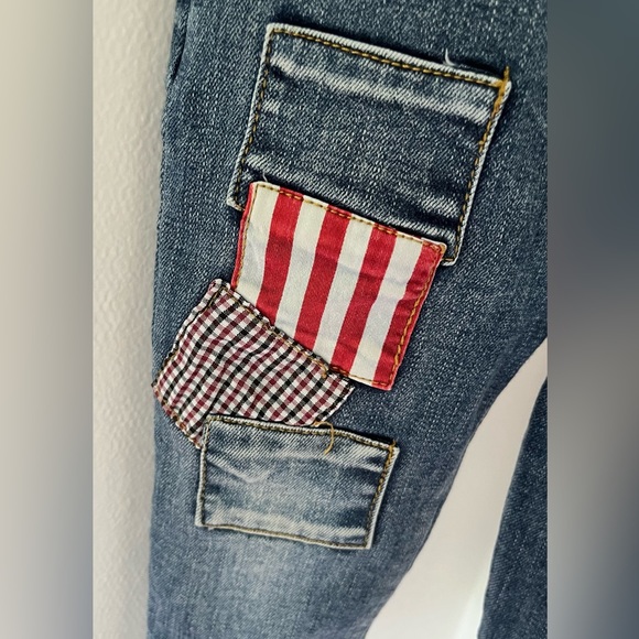 Denim Overalls with Pattern & Long Pant Legs, 12-18 months - Picture 5 of 7